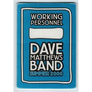 Dave Matthews Band Backstage Concert Pass 2000 Vintage Original Cloth Blue